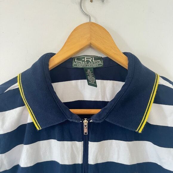Lauren Ralph Lauren Vintage 90's Stripe Polo Shirt - Picture 6 of 8